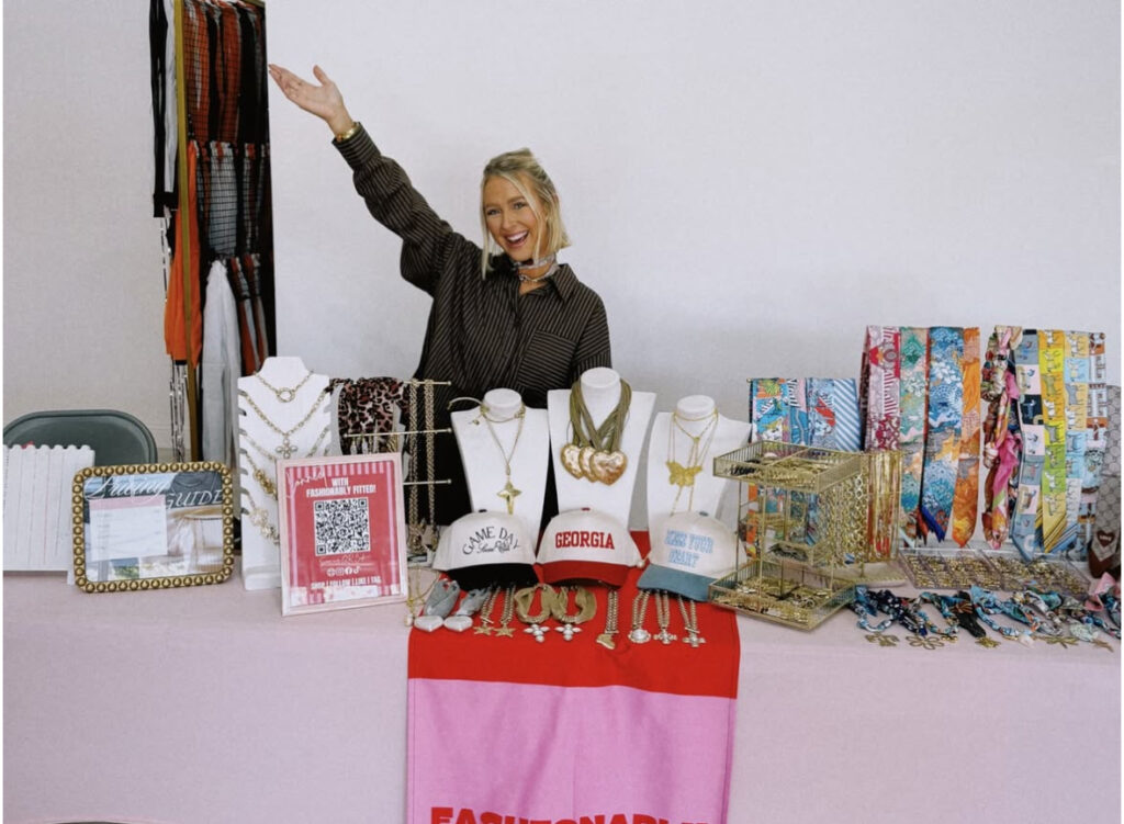 A specialty boutique vendor with a stunning booth display