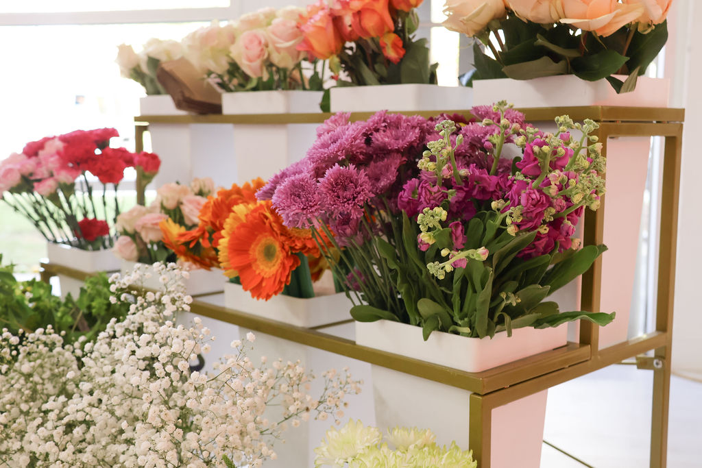 flowers from a DIY bouquet bar