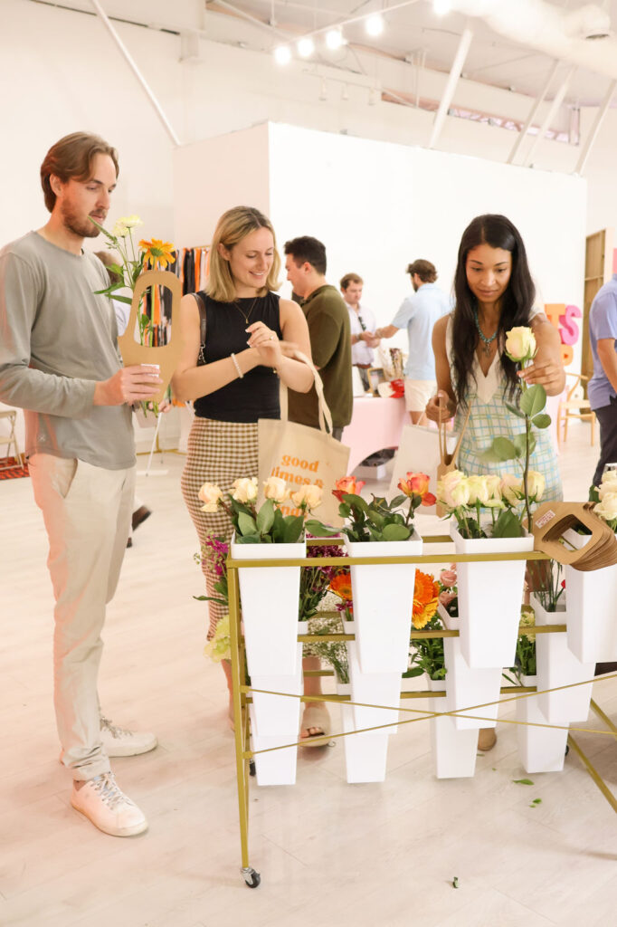 Shoppers attending a successful vendor market